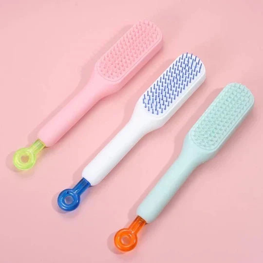 Magic Hair Brush with Self Cleaning and Anti Static Design
