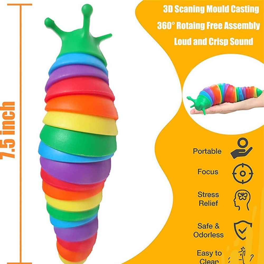 Stress Relieving Sensory Finger Slug Toy