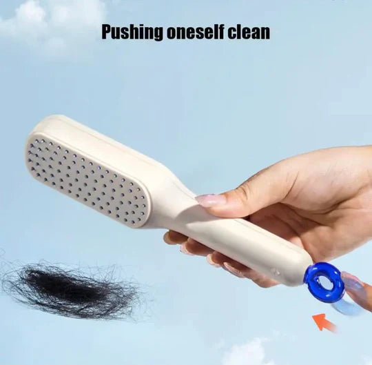 Magic Hair Brush with Self Cleaning and Anti Static Design
